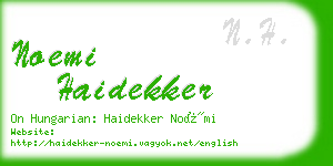 noemi haidekker business card